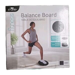 NEW Crane  Fitness‎ balance Board 220 Lb for Exercise, Agility & Strength Grey
